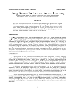 Using Games To Increase Active Learning