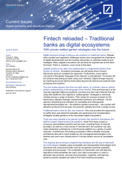 Fintech reloaded &ndash; Traditional banks as digital