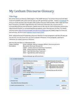 My LDGNT Glossary