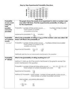 Solve Experimental Probability
