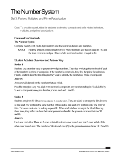 Factors-Multiples-Prime Factorization Stations