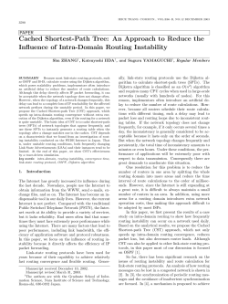 Cached Shortest-Path Tree: An Approach to Reduce the Influence of