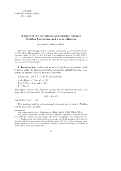 A proof of the two-dimensional Markus&ndash;Yamabe Stability Conjecture