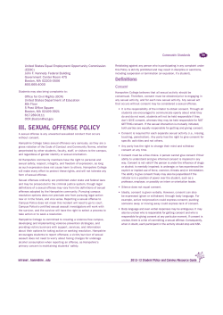 iii. sexual offense policy - The Hampshire College Student Handbook