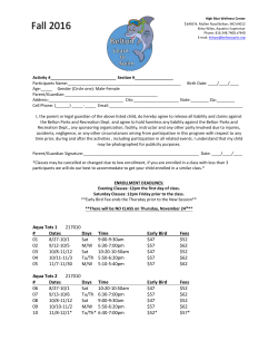 Belton Learn to Swim Program