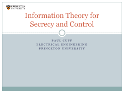 Information Theory for Distributed Systems