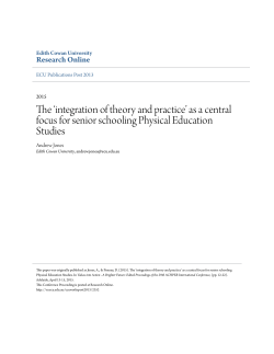 The `integration of theory and practice` as a central focus for senior