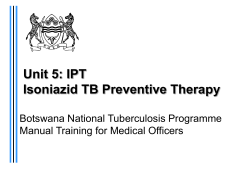 IPT Isoniazid TB Preventive Therapy - I-Tech