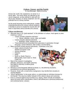 Culture, Cancer, and the Family