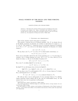 SMALL SUBSETS OF THE REALS AND TREE FORCING NOTIONS