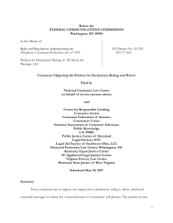 comment letter filed today with the FCC