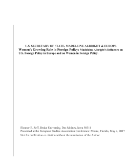 Madeleine Albright - European Union Studies Association