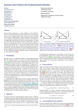 Stochastic Video Prediction with Conditional Density Estimation