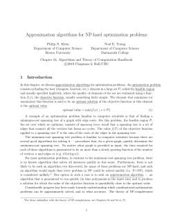 Approximation algorithms for NP