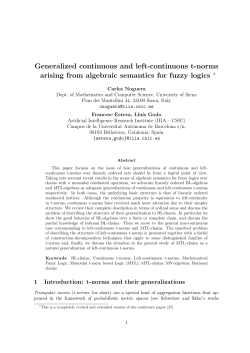 Generalized continuous and left-continuous t