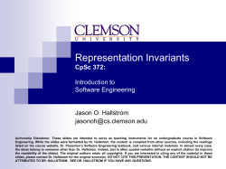 CpSc 372: Introduction to Software Development