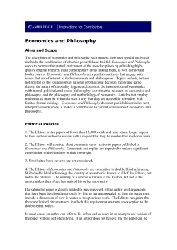 Economics and Philosophy - Cambridge University Press