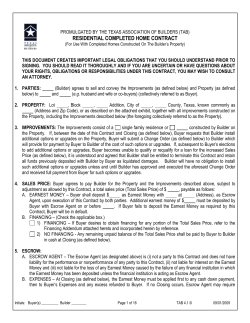 promulgated by the texas association of builders (tab)