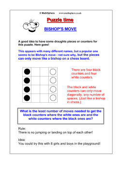 Puzzle time BISHOP`S MOVE