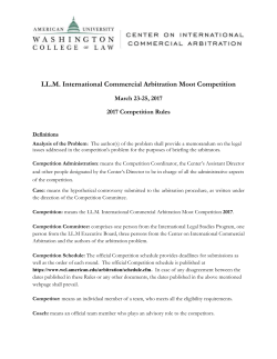 Competition Rules in Word - American University Washington