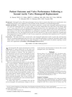 Patient Outcome and Valve Performance Following a Second Aortic