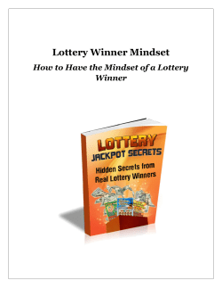 Lottery Winner M Lottery Winner Mindset r Mindset