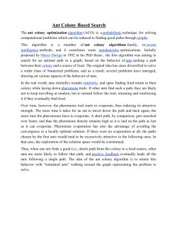 The ant colony optimization algorithm (ACO)