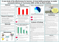 A case study of the effectiveness for learners of mixed ability groupings