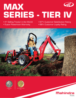 Mahindra Max Series Specifications