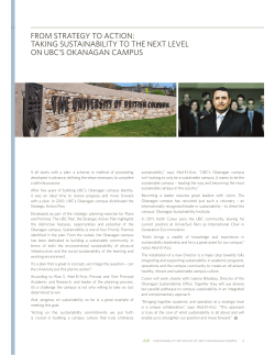 from strategy to action: taking sustainability to the next level on ubc`s