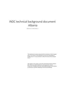 INDC technical background document Albania (Version 25.08.2015