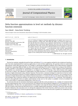 Delta function approximations in level set methods by distance
