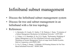 Infiniband subnet management