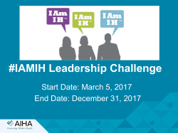 IAMIH Leadership Challenge