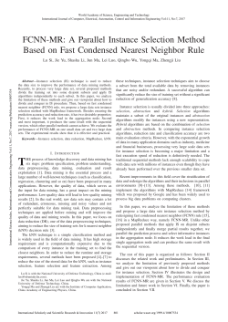 FCNN-MR: A Parallel Instance Selection Method Based on Fast