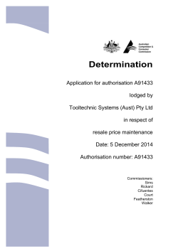 The application for authorisation - Public registers