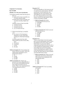 Assignment # 6, Economics, Fall 2008, School of Management, CGU