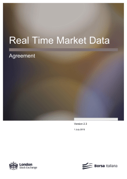 Real Time Market Data - London Stock Exchange