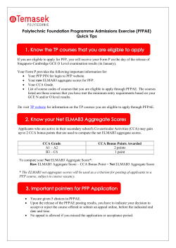 Polytechnic Foundation Programme Admissions Exercise (PFPAE