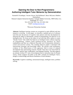 Authoring Intelligent Tutor Behavior by Demonstration
