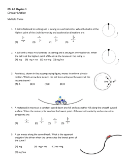 PSI AP Physics 1 Circular Motion