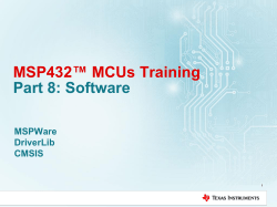 MSP432 Online Training Series