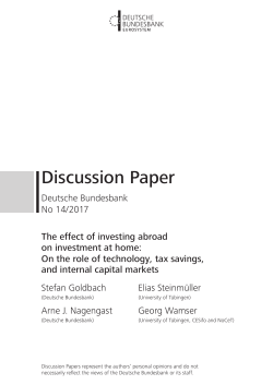 The effect of investing abroad on investment at home