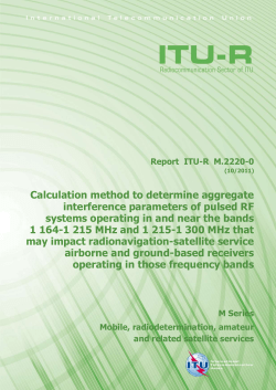 4 Aggregate pulsed RFI parameters for ground-based RNSS