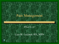 Pain Management