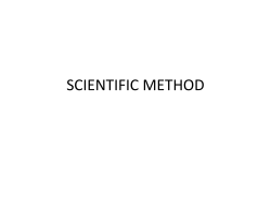 SCIENTIFIC METHOD