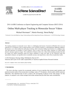 Online Multi-player Tracking in Monocular Soccer Videos
