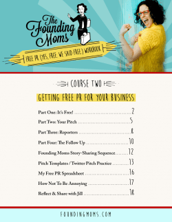 course two Getting Free PR for your business