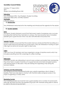 Agenda - Students` Union University of Greenwich