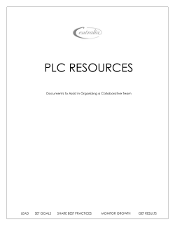 plc resources - Centralia School District 401